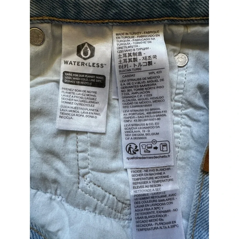 Levi's Premium 501 Original Cut-Off Denim Shorts Light Wash Distressed Size 27